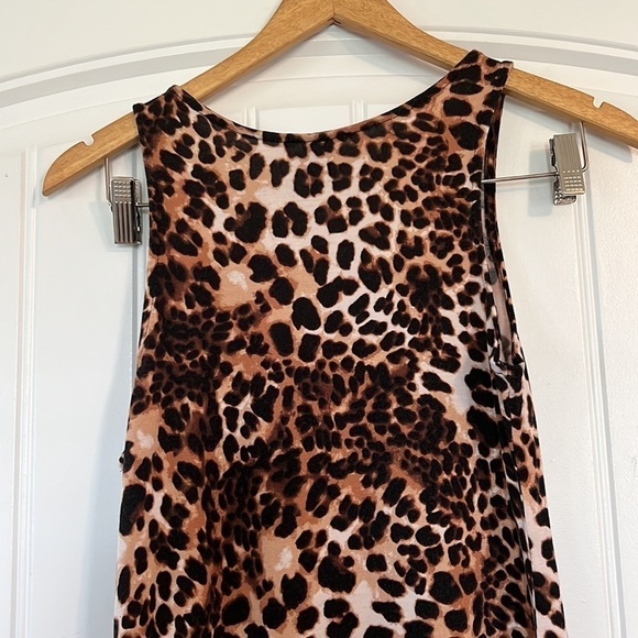 H&M Viscose Leopard Cheetah Sleeveless Tank Maxi Dress Small - Picture 5 of 7